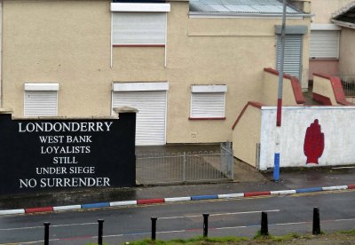 Loyalist Sign on West Bank of Derry, N. Ireland