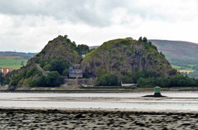 Dumbarton Castle at the Base of Dumbarton Rock (William Wallace was a Prisoner Here) on the River Clyde, Scotland