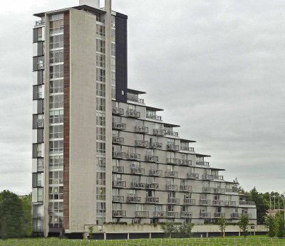 Modern Apartment Building, Glasgow, Scotland