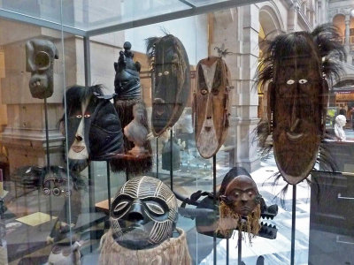 African Masks in the Kelvingrove Gallery, Glasgow