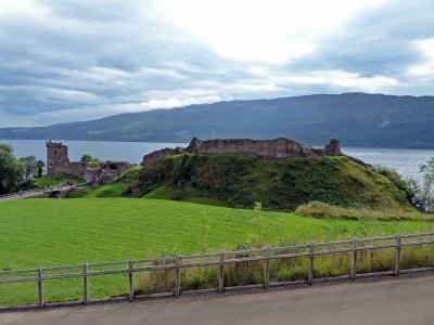 Ruins of Urquhart Castle Above Loch Ness, Scotland