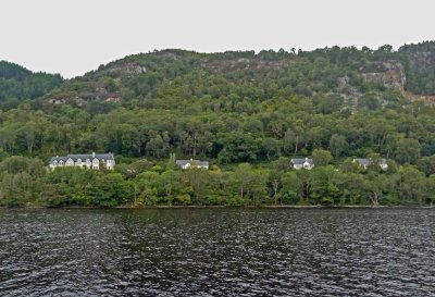 Houses on Loch Ness, Scotland