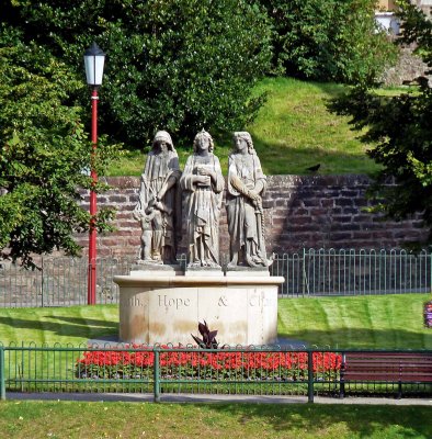 Statues of Faith, Hope, and Charity on the River Ness