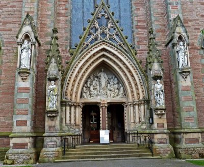 Entering St. Andrew's Cathedral, Inverness, Scotland