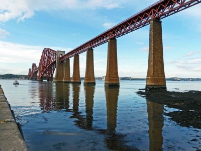 1890 Forth Railway Bridge at Low Tide