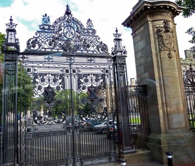 Gates to Holyrood Palace, Edinburgh, Scotland