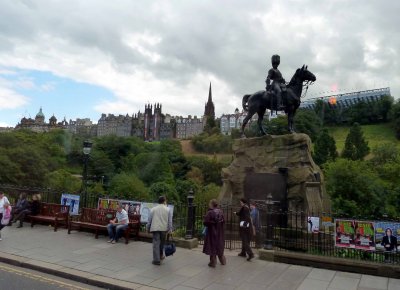 Monument to Royal Scots Greys, Edinburgh, Scotland.