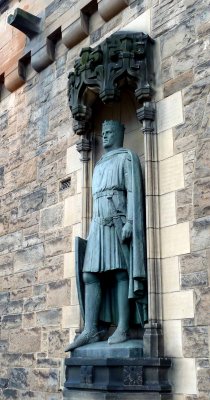 King Robert the Bruce Statue at Entrance to Edinburgh Castle, Scotland