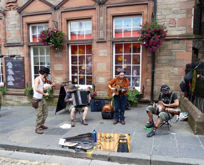 Street Musicians on Castle Hill, Edinburgh