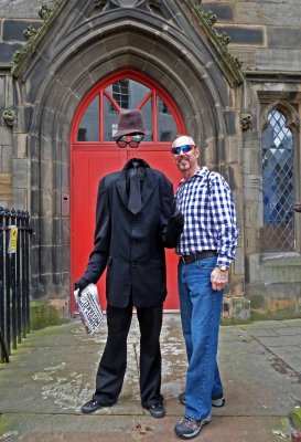 Bill Meets the Invisible Man in Edinburgh, Scotland