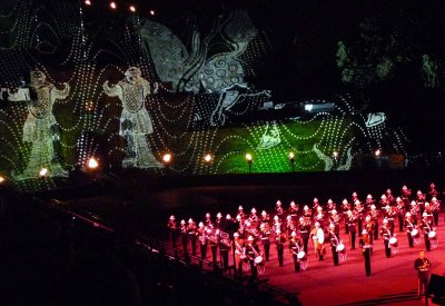 HM Royal Marine Band Performing at the Edinburgh Military Tattoo