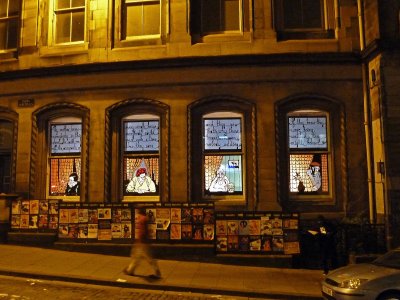 Walking Down West Bow Street, Edinburgh, Scotland After Military Tattoo