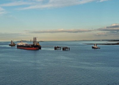 Loading a Tanker in the North Sea