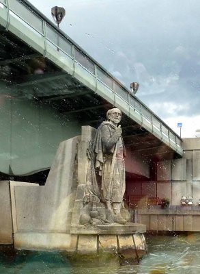 The Zouave Soldier Statue on Pont de l'Alma (1854-56), Seine River, Paris