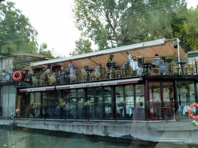 Floating Restaurant on the Seine River, Paris