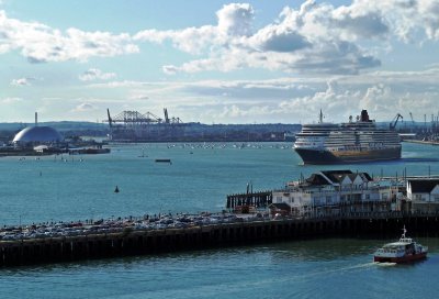 The Queen Elizabeth Sailing from Southampton, UK