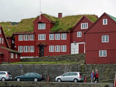 Sod Roofs in Torshavn, Faroe Islands