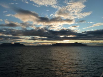 Sunrise in the Denmark Strait (Between Iceland & Greenland)