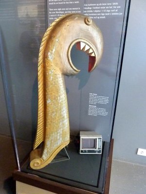 Replica of 9th Century Animal Head Post Found in Oseberg, Norway