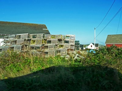 Lobster Traps in Peggys Cove, Nova Scotia