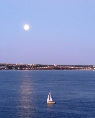Moonrise over Dartmouth, Nova Scotia