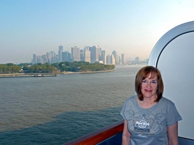 Docked in Brooklyn with a View of Manhattan Behind Governor's Island