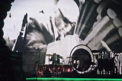 Projection of Elton John's Drummer