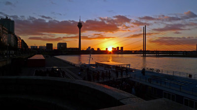 Sunset in Dusseldorf, Germany