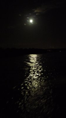 Moonlight Sailing on the Rhine