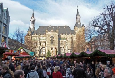 Christmas Market in front of Aachen City Hall