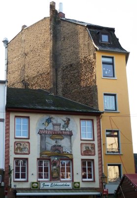 Pinting of Fable on Building in Koblenz, Germany