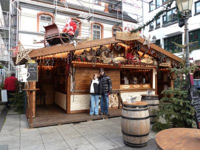 Waiting for Gluhwein Stand to Open in Koblenz