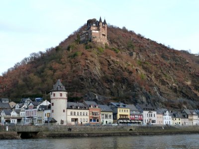 Katz Castle sits Above the Town of St. Goarshausen