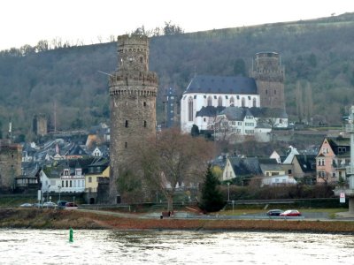 Tower and St. Martin's Church in Oberwesel Both date to the 13th Century