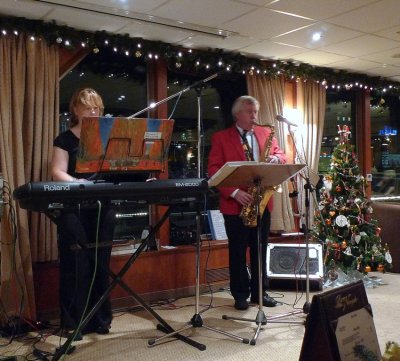 The 'Duo Ambiente' Performing in the Lounge on the River Navigator
