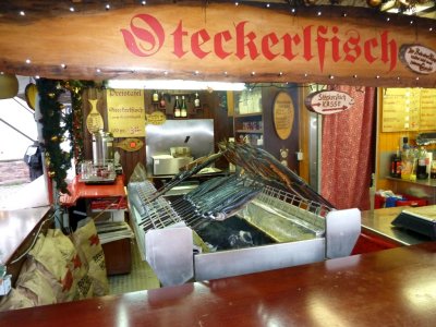 Smoking Mackerel at Stuttgart Christmas Market