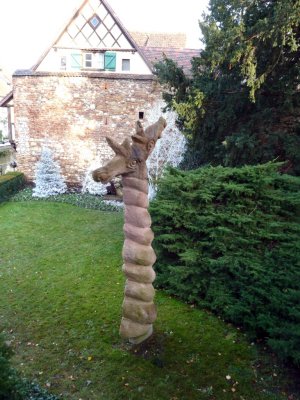 Statue in Colmar, France