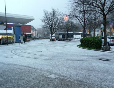 That's Hail, Not Snow, in Freiburg