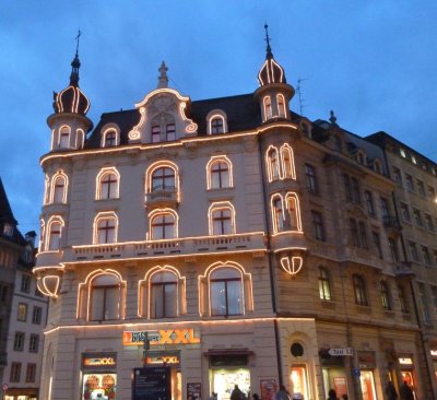 Lights on Market Square, Basel