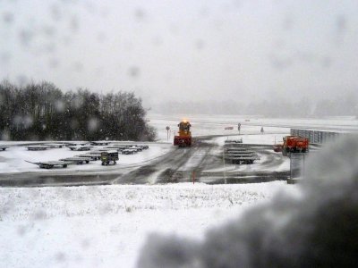 Clearing Snow at Zurich Airport