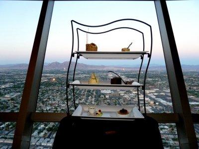 Dessert Tray Rotating Past at the Top of the World Restaurant