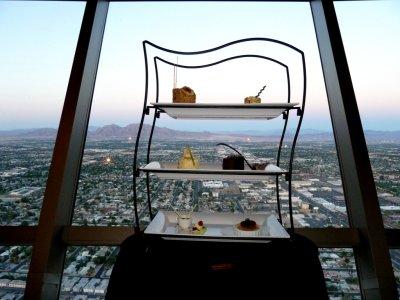 Dessert Tray Rotating Past  at the Top of the World Restaurant