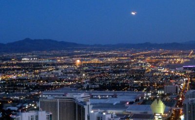 Helicopter Flying over Las Vegas