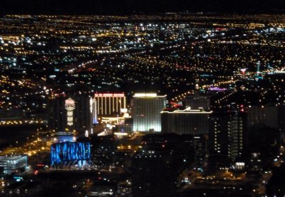 Downtown/Fremont St, Las Vegas from the Stratosphere