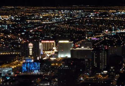 Downtown/Fremont St, Las Vegas from the Stratosphere