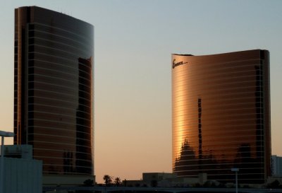 Sunset on Wynn & Encore Hotels