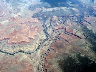 A Clear View of the Colorado River from 37,000 Feet