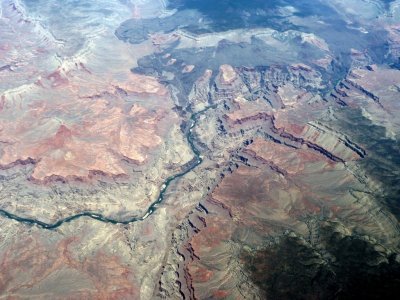 A Clear View of the Colorado River from 37,000 Feet