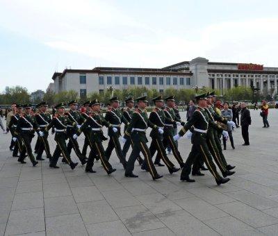 Guard Change in Tian'anmen Square