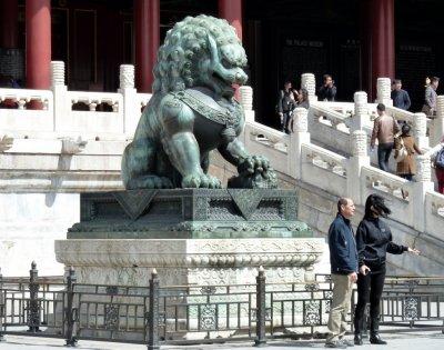 Foo Dog Statue in the Forbidden City